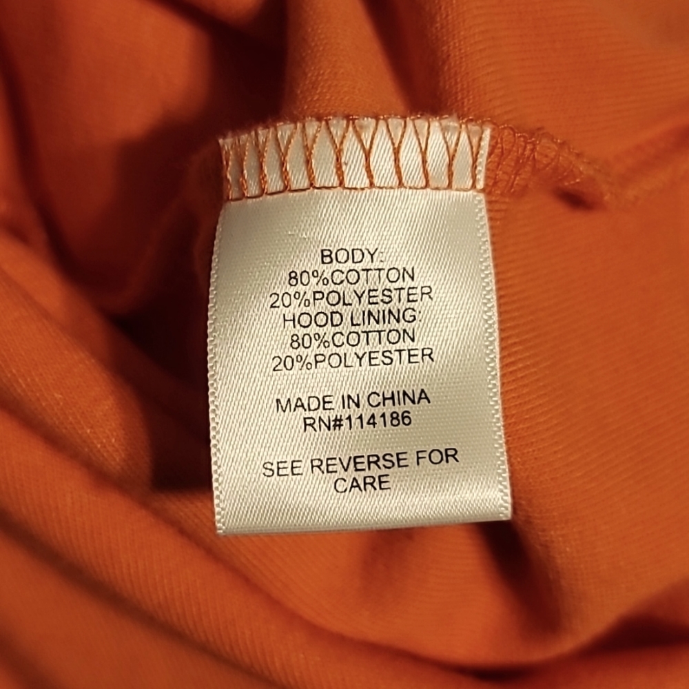 Juicy Couture Hoodie Jacket Women's Large Orange Terry Cloth Zip-Up Vintage Logo - Picture 10 of 10